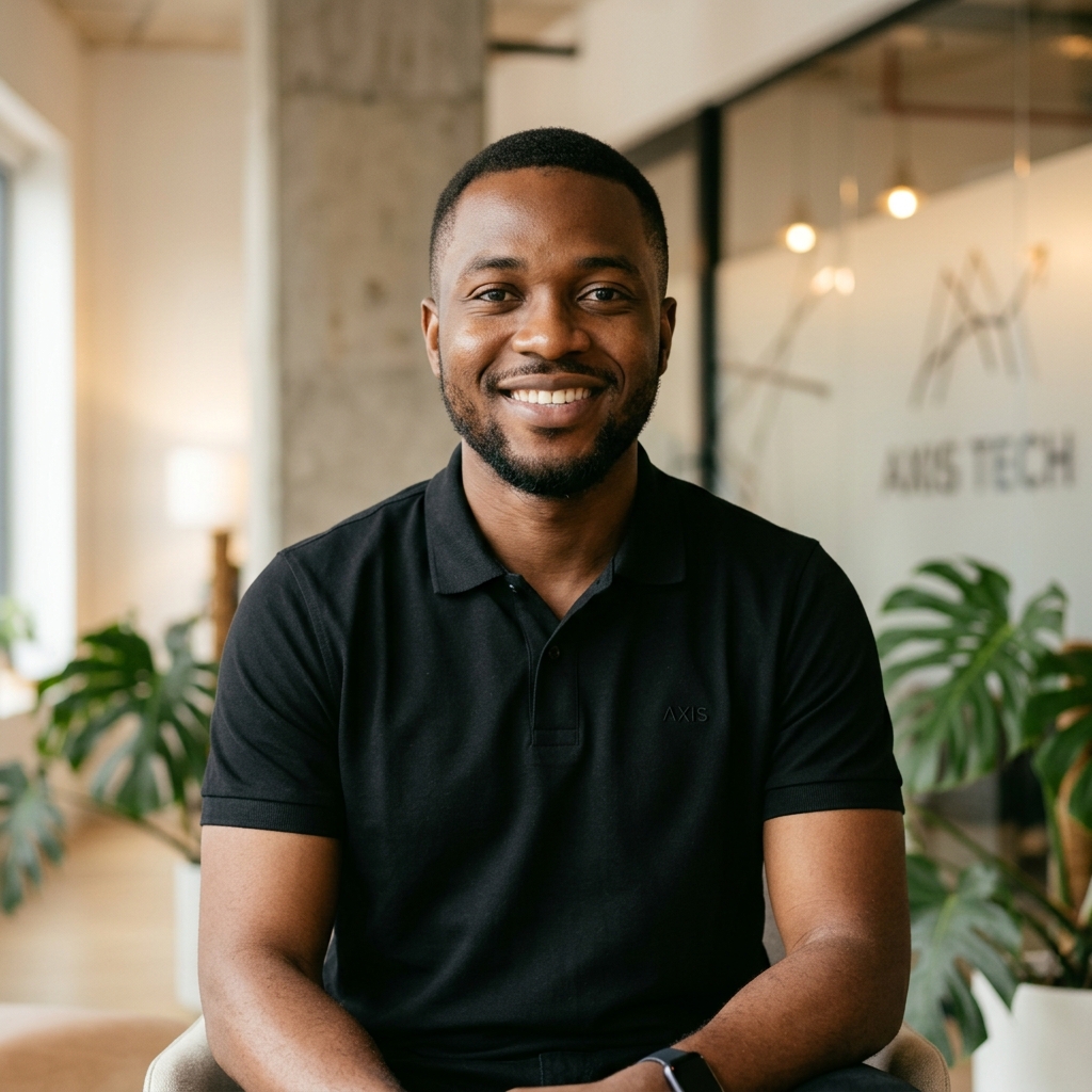 Nigerian video creator recording product review